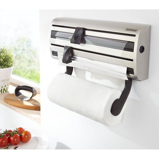 דיספנסר למטבח מתקן משולב לגלילים מנירוסטה PARAT ROYAL EST תוצרת LEIFHEIT גרמניה