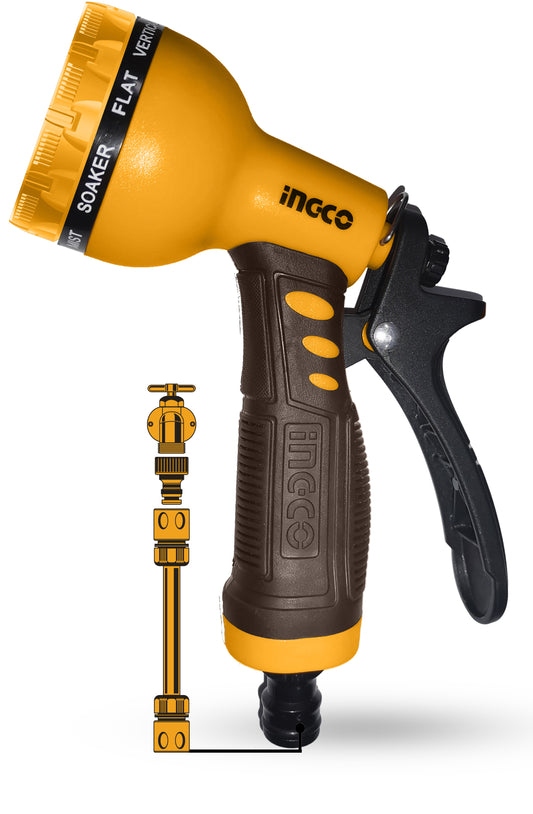 אקדח השקיה 9 מצבים ידית אחורית