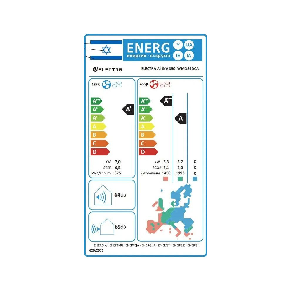 מזגן עילי אלקטרה Electra AI INV 350