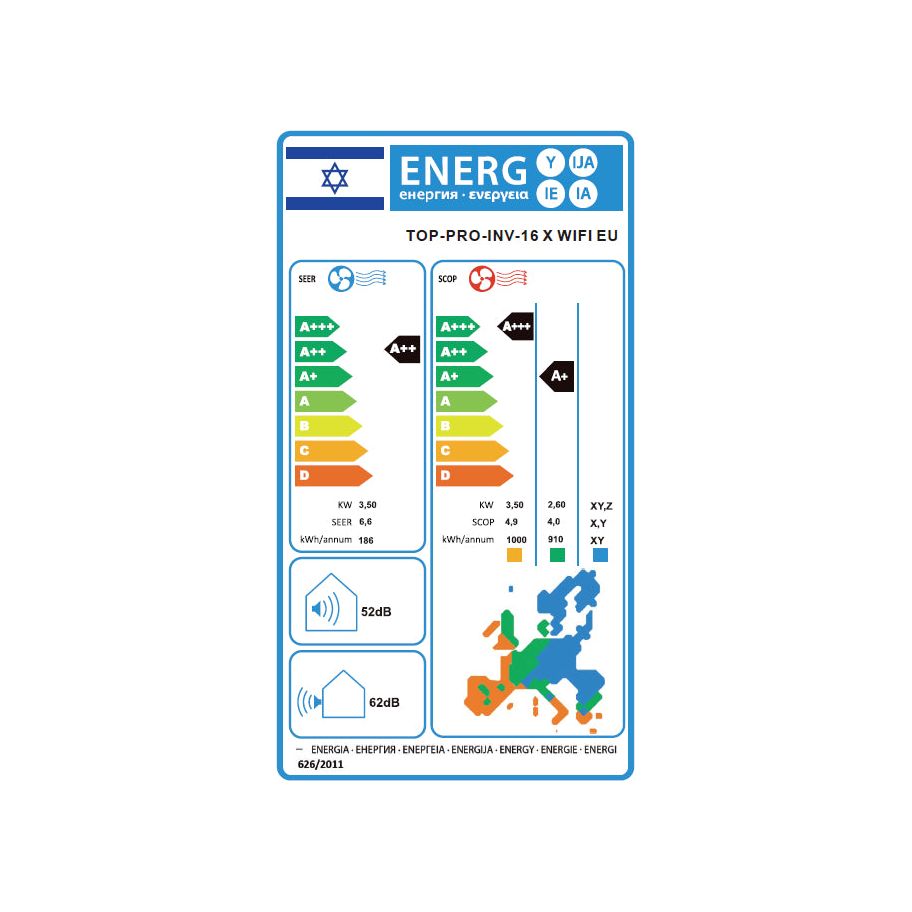 מזגן עילי טורנדו Tornado Top Pro INV 16 X WIFI EU