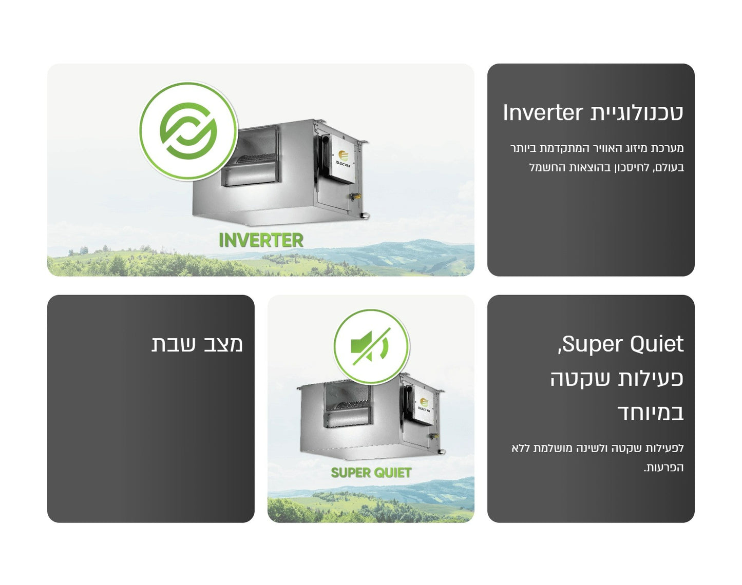 מזגן מיני מרכזי אלקטרה Electra EMD A SQ INVERTER 45T
