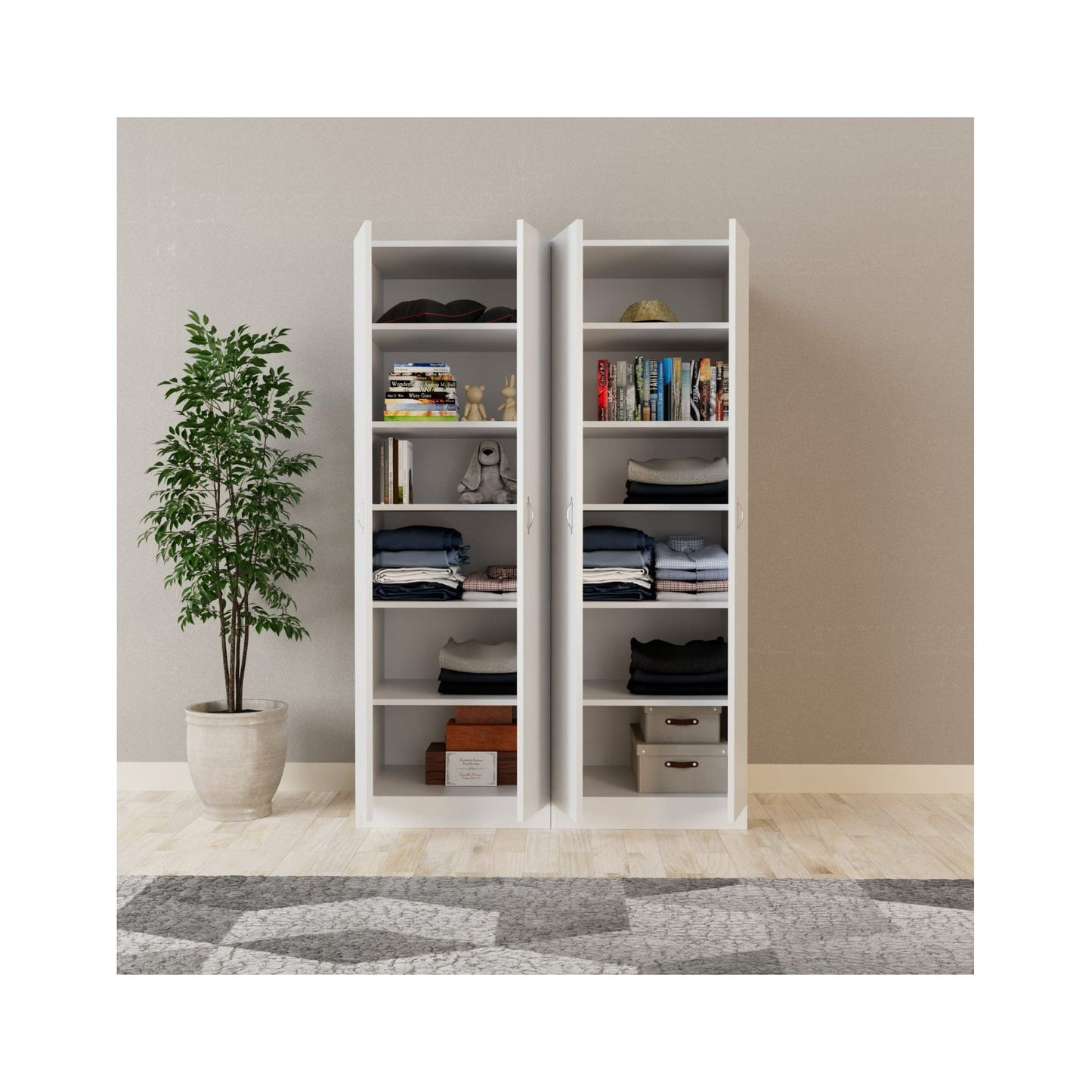 ארון 4 דלתות דגם גלעד צבע לבן 6107.2G