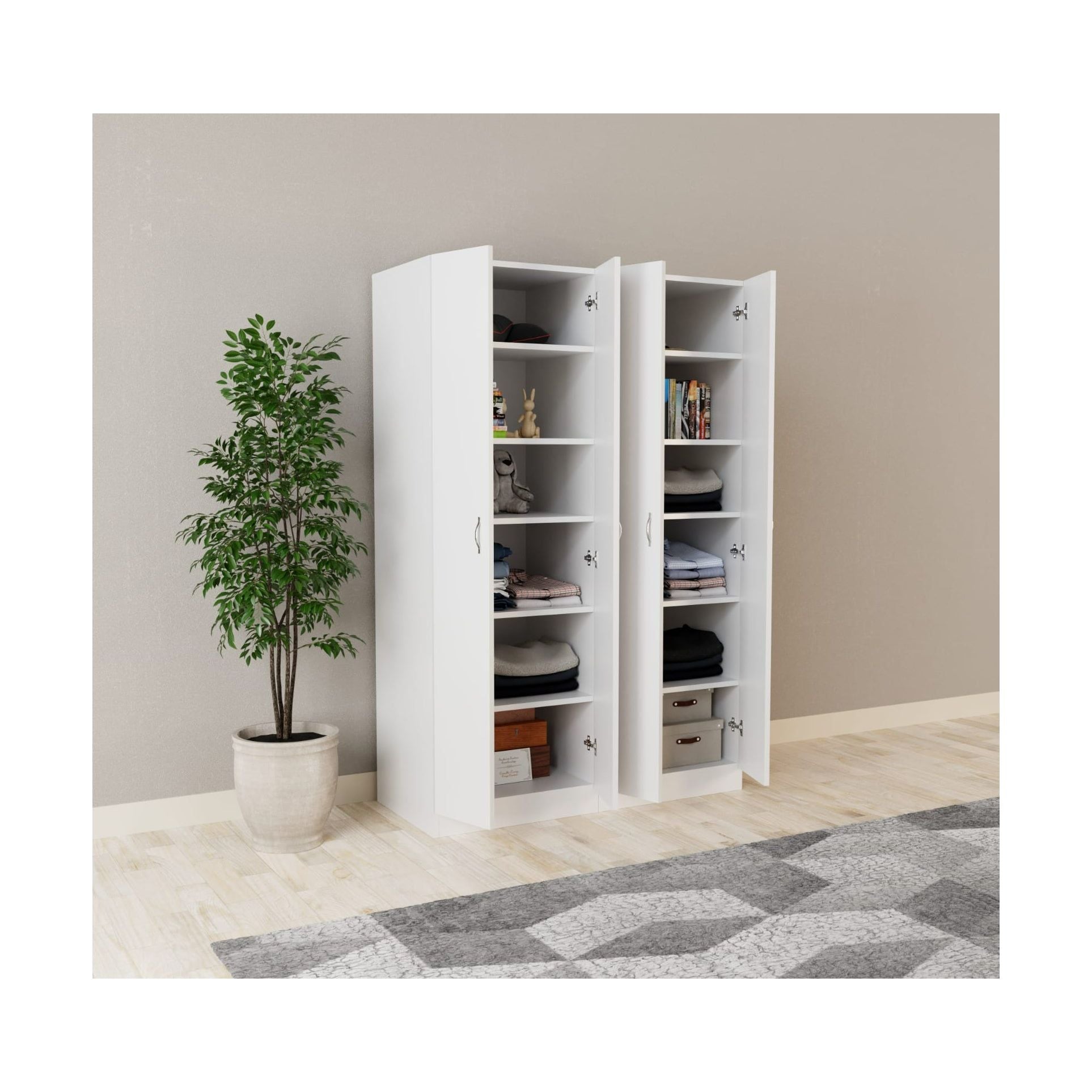 ארון 4 דלתות דגם גלעד צבע לבן 6107.2G