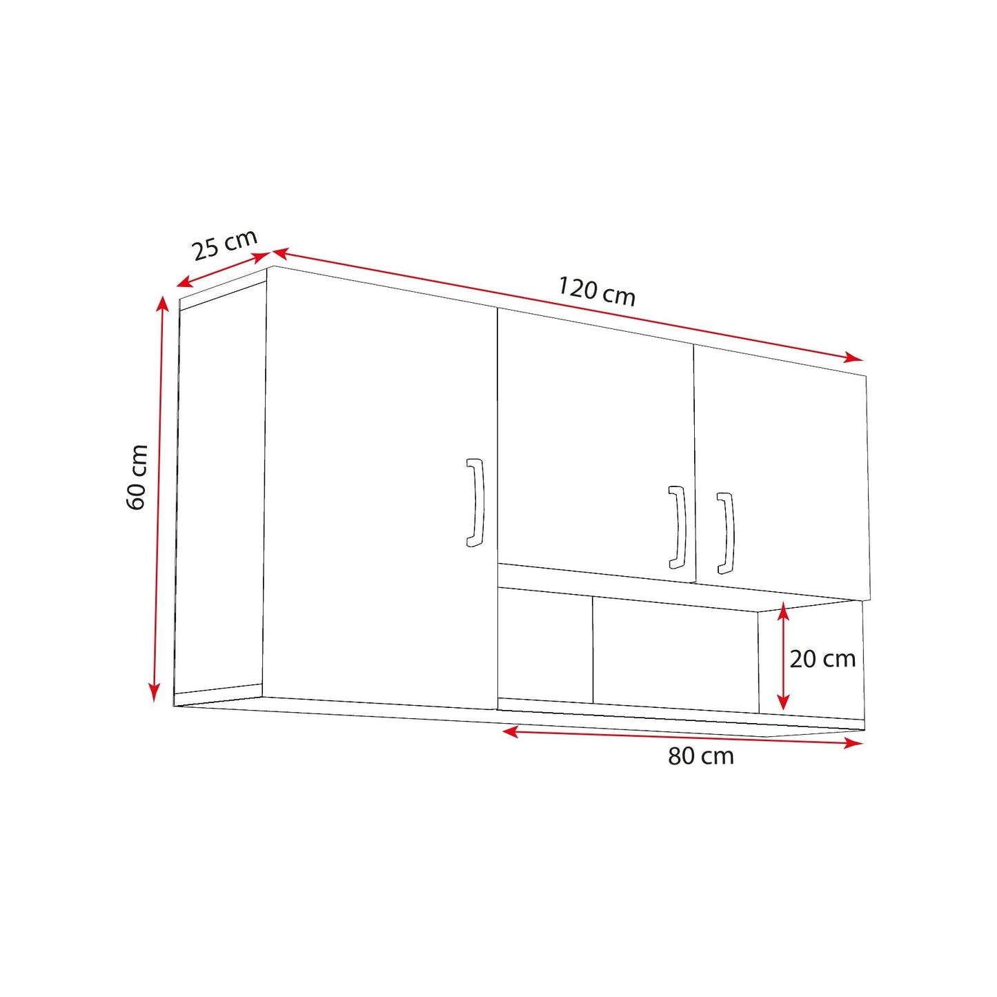 ארון תליה / שרות / משרד / מטבח דגם סאני 6022