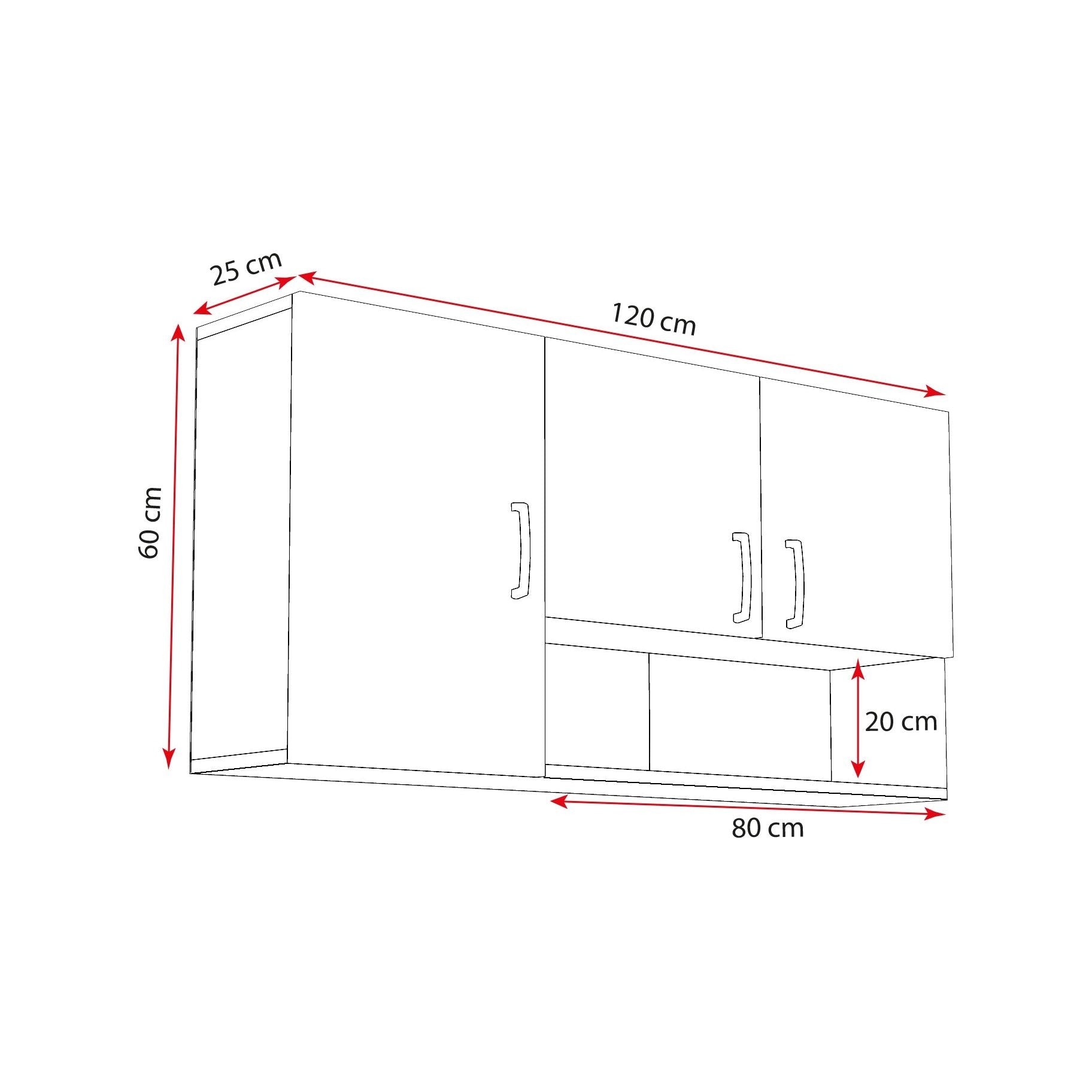 ארון תליה / שרות / משרד / מטבח דגם סאני 6022