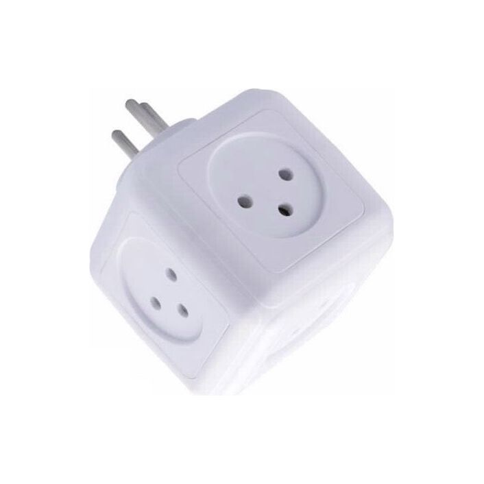 מפצל קוביה 5 שקעים + OMEGA