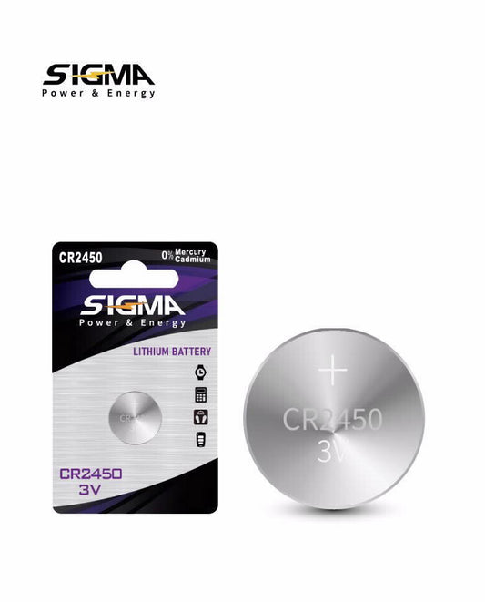 סוללת כפתור ליתיום SIGMA CR2450 3V