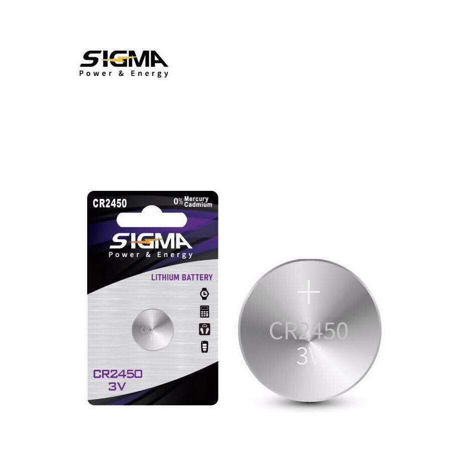 סוללת כפתור ליתיום SIGMA CR2450 3V