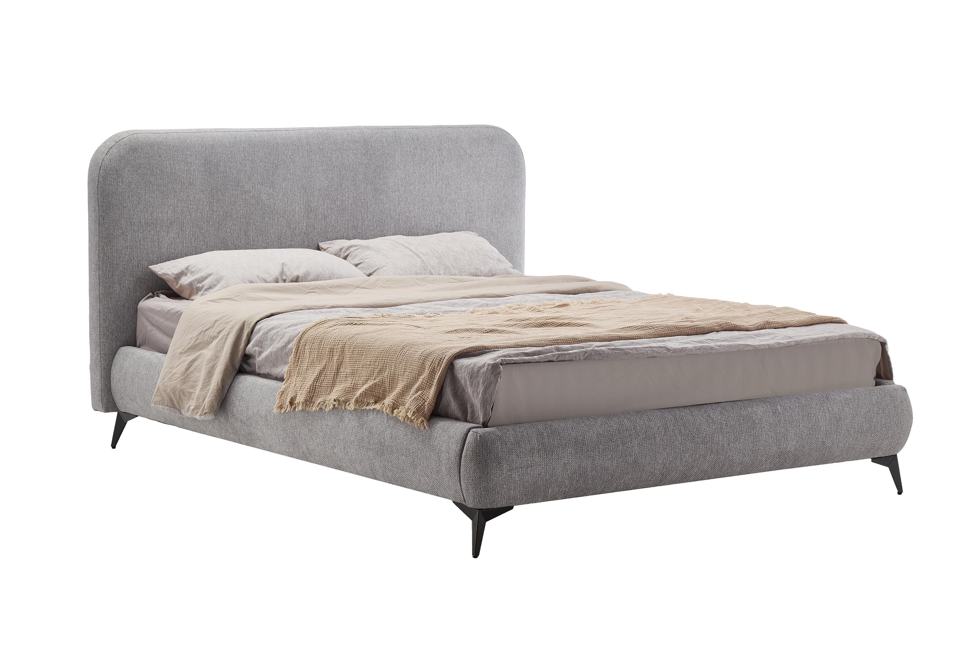 מיטה רונדו 160*200 אפור בהיר