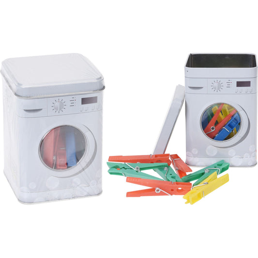 אטבי כביסה 24 יחידות בתוך קופסא פח