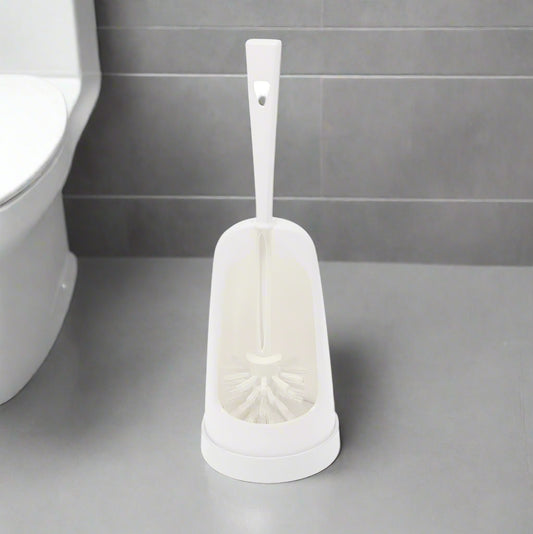 מברשת אסלה פלסטיק שחור/לבן