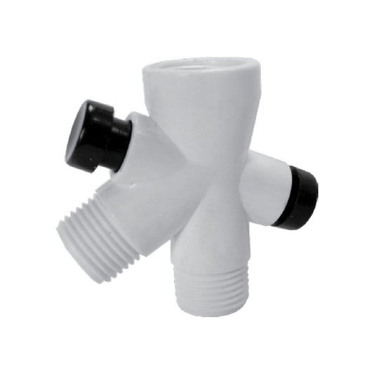 סעף דו כיווני פלסטיק בצבע לבן 1/2