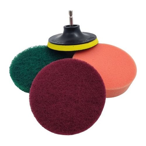 3 פדים לניקיון + בסיס, עם חיבור מהיר למברגה