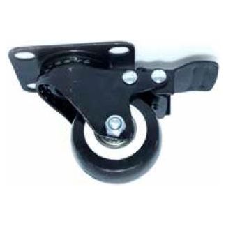 גלגל תעשייתי שחור חזק במיוחד  "3 פלטה+מעצור (65 ק"ג)(177)