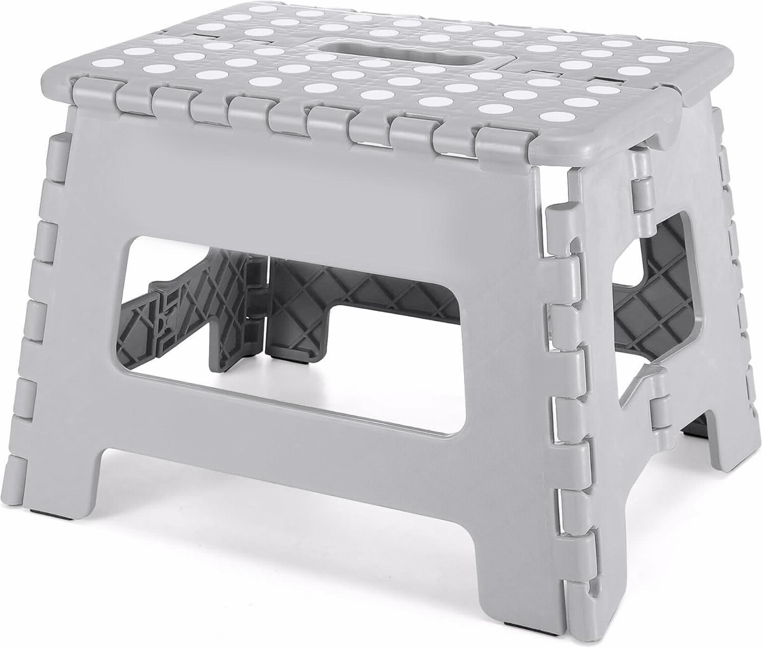 שרפרף מתקפל אפור גובה 22