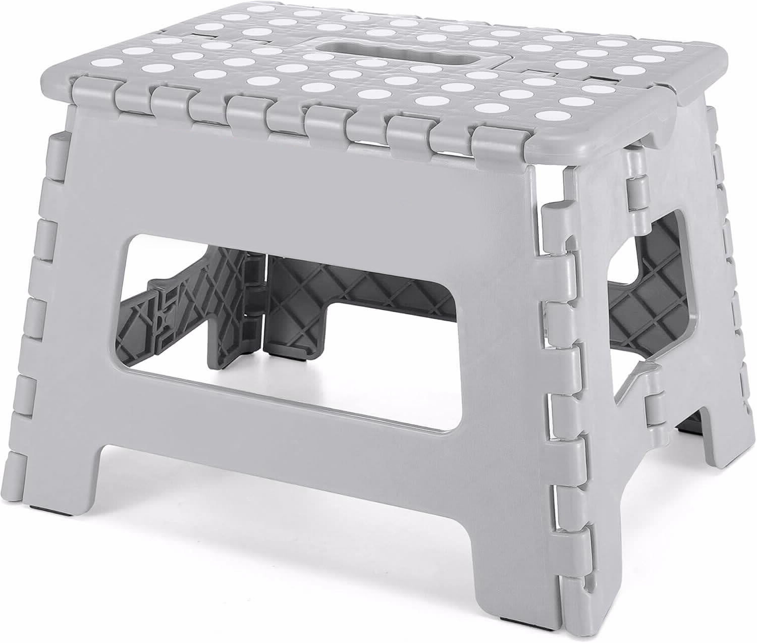 שרפרף מתקפל אפור גובה 22