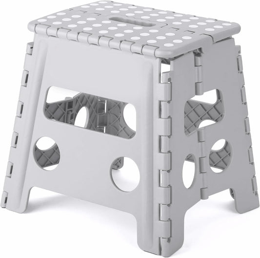 שרפרף מתקפל אפור גובה 32