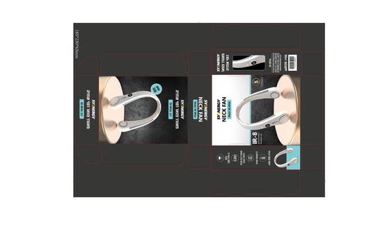 מאוורר צוואר דמוי אוזניה לבן נטען USB דגם K8 של SYENERGY