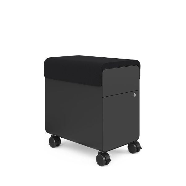 ארגז מגירות Mini-Comfy שחור עם כרית