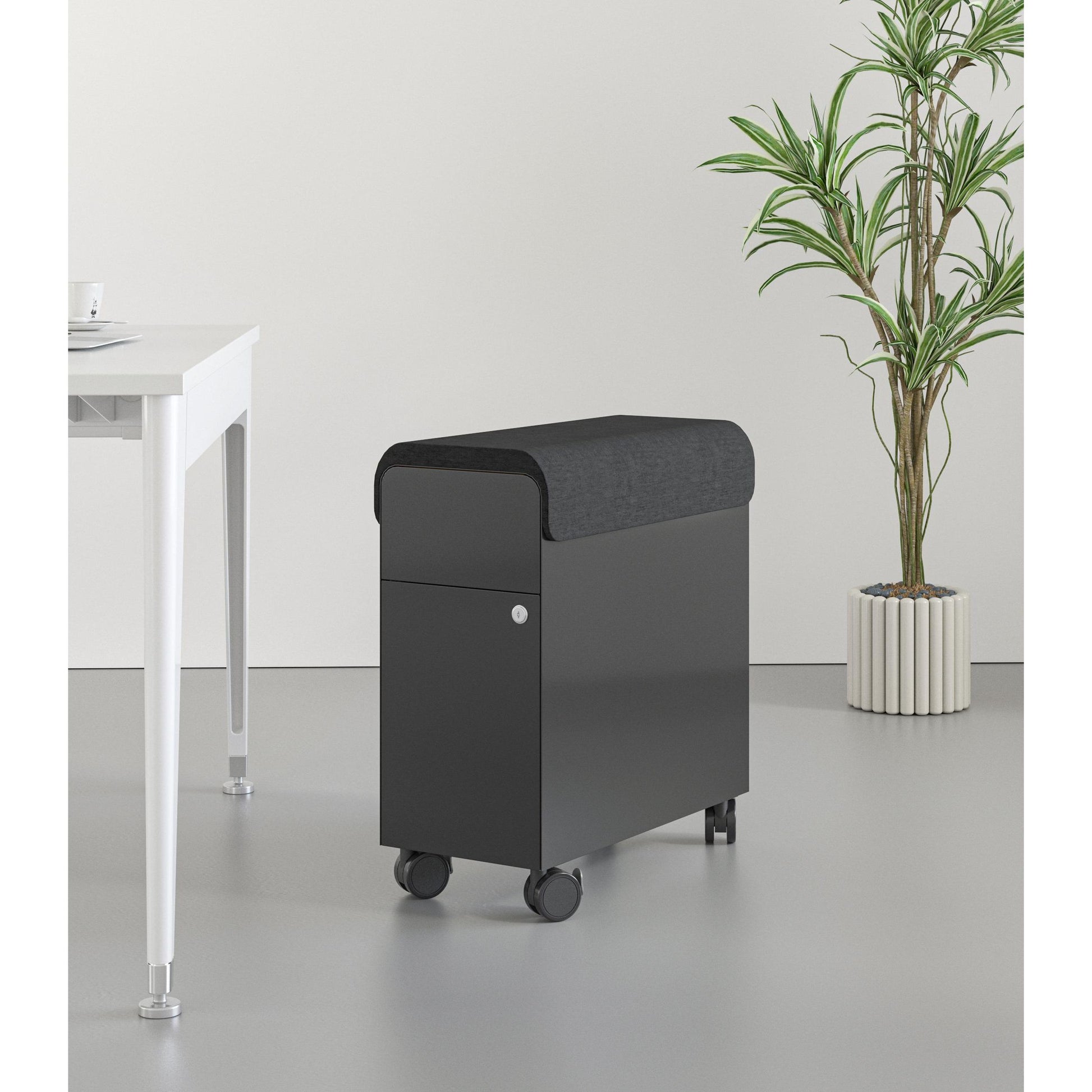 ארגז מגירות Mini-Comfy שחור עם כרית