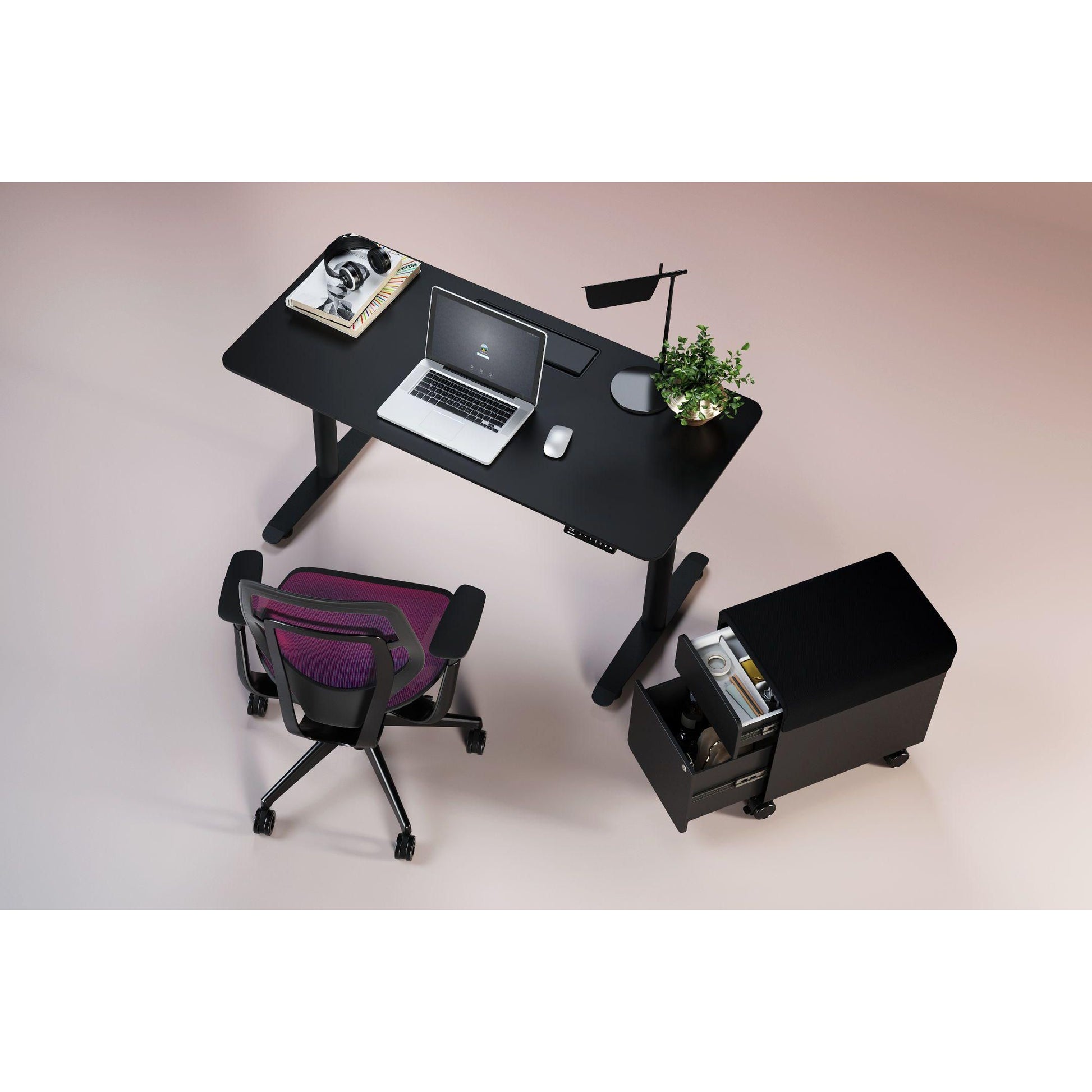 ארגז מגירות Mini-Comfy שחור עם כרית