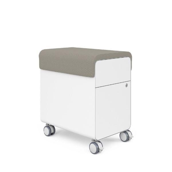 ארגז מגירות Mini-Comfy לבן עם כרית