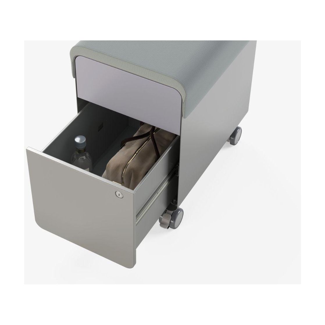 ארגז מגירות Mini-Comfy לבן עם כרית