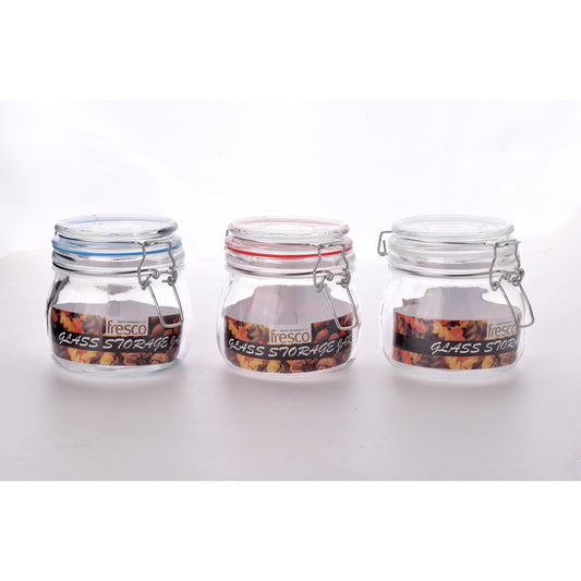 צנצנת הרמטית עם קליפס 500 מ"ל