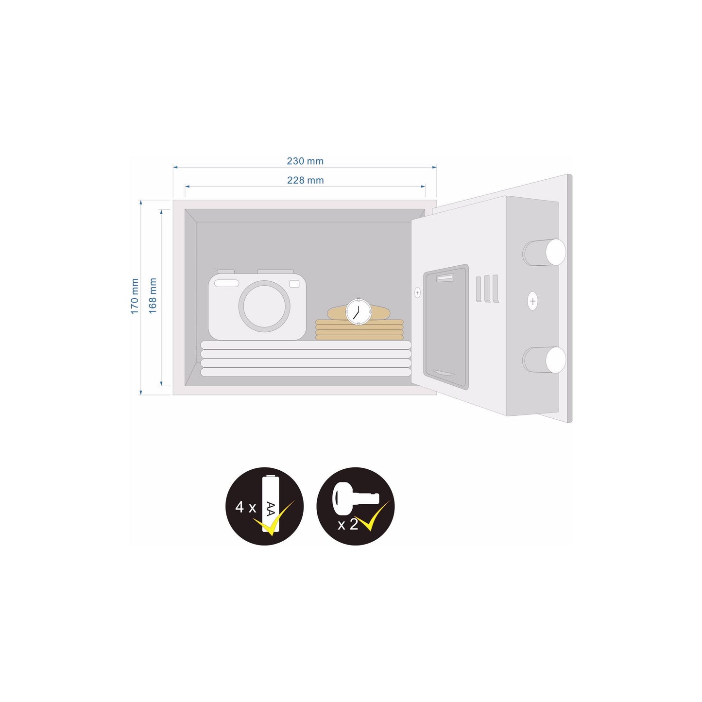 כספת דיגיטלית 2.65 ק ג דגם 17NFE