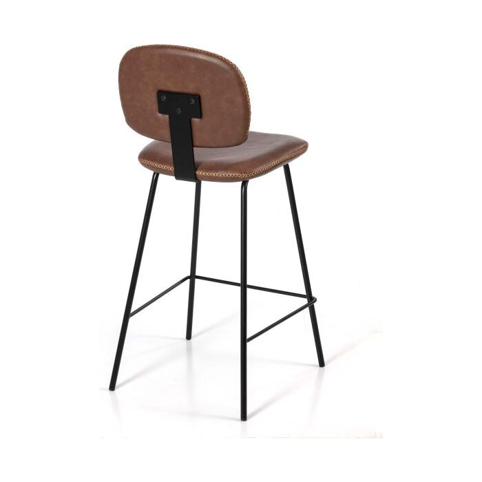 כסא בר רוז דמוי עור חום