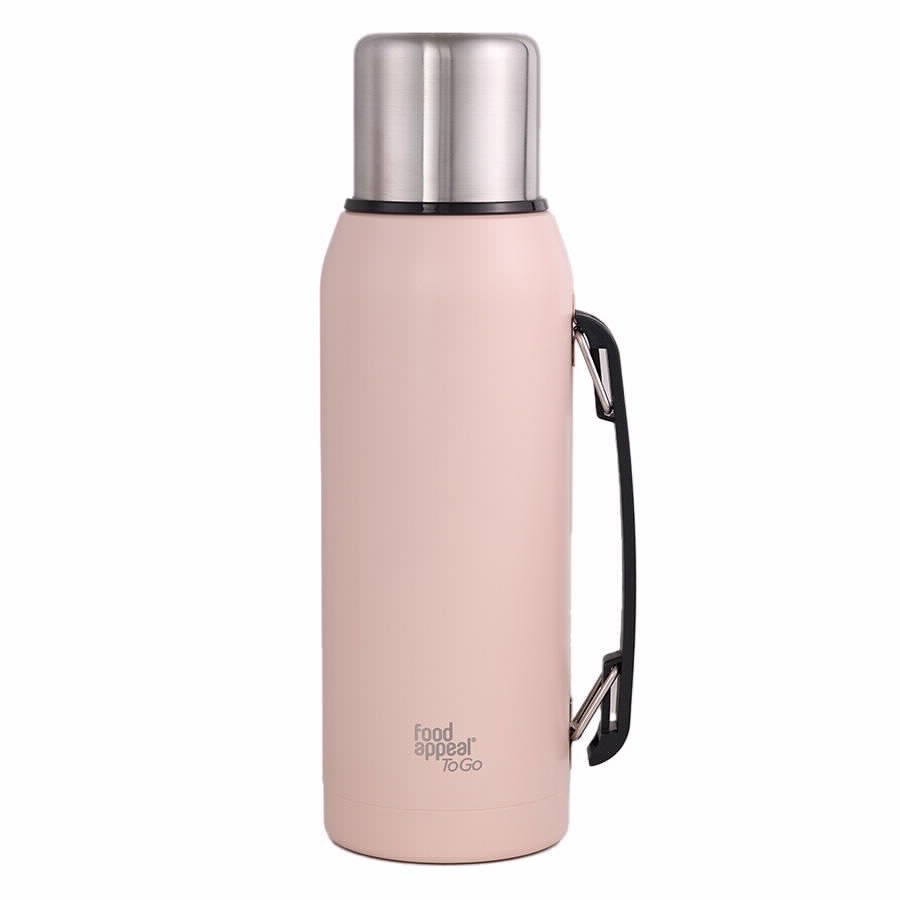 תרמוס עם ידית 1000 מ"ל TO GO צבע קרם מבית Food appeal