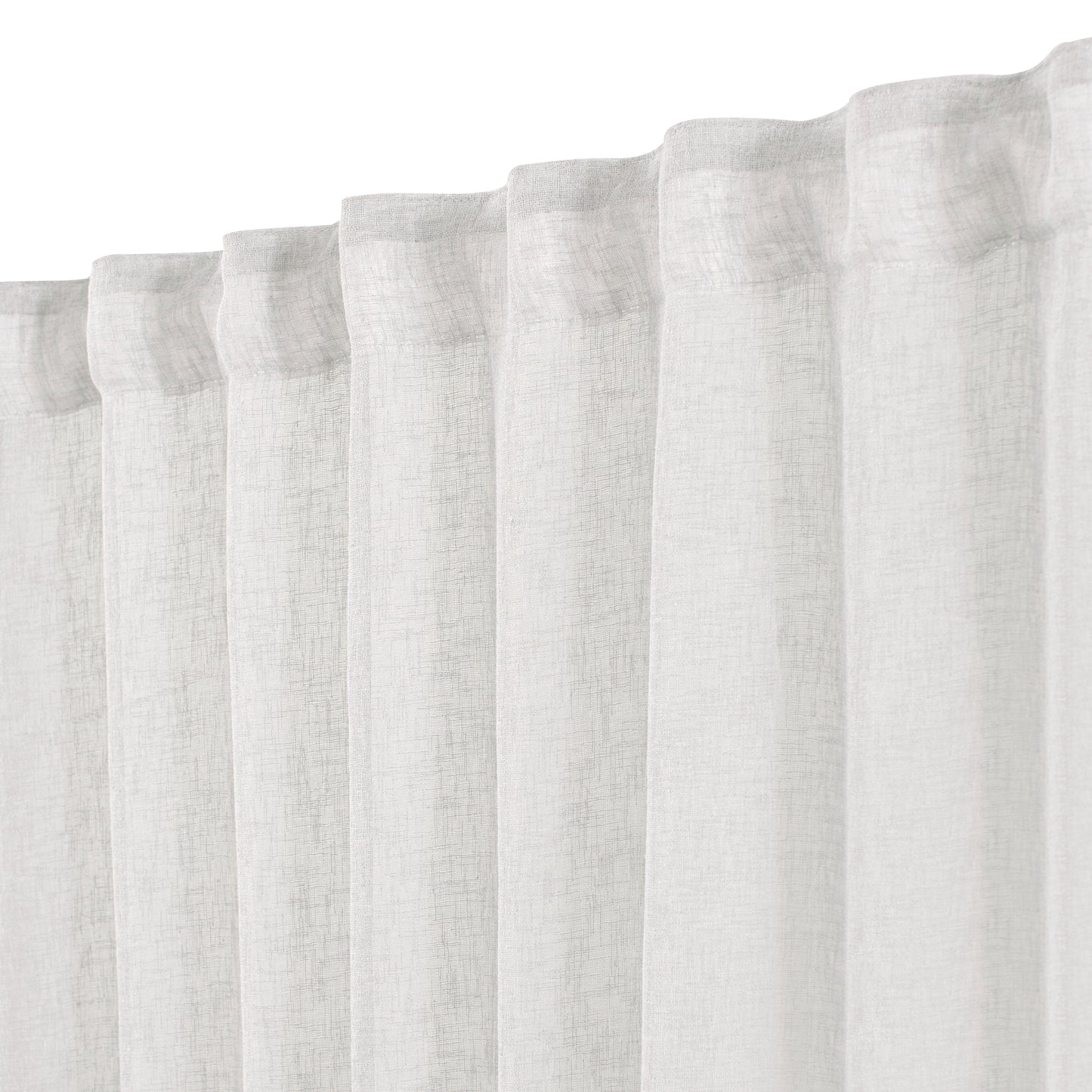 וילון השחלה דמוי פשתן פטריסיה 250*140 לבן - זוג