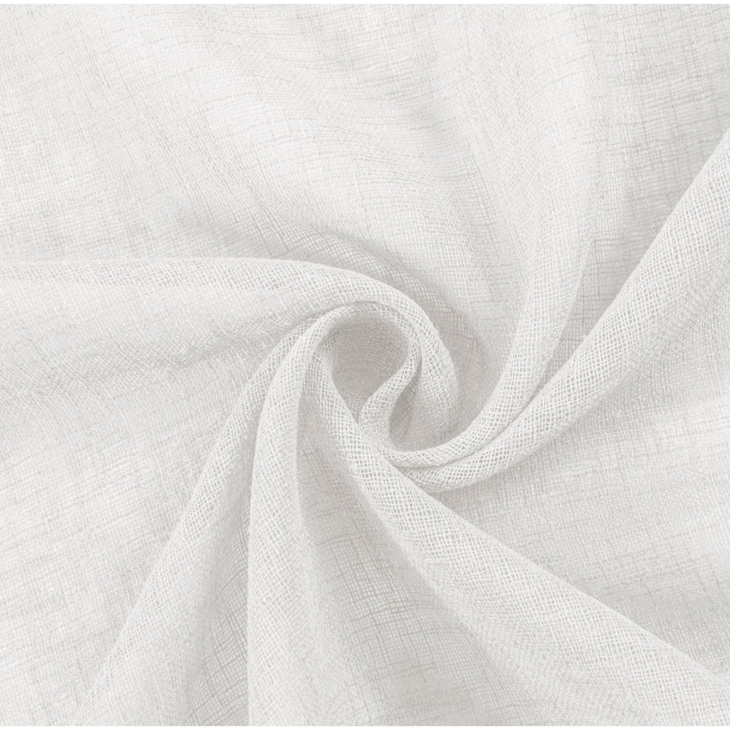 וילון השחלה דמוי פשתן פטריסיה 160*140 לבן - זוג