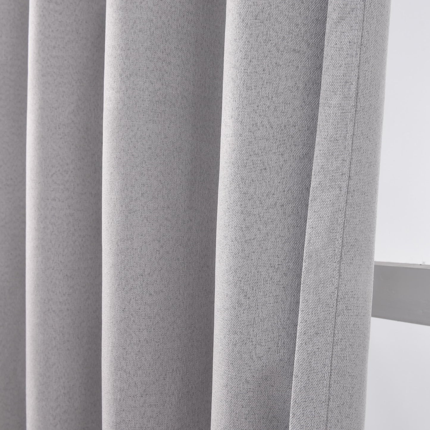 וילון רינג דמוי פשתן האפלה מלאה מיכל 160*140 לבן-זוג