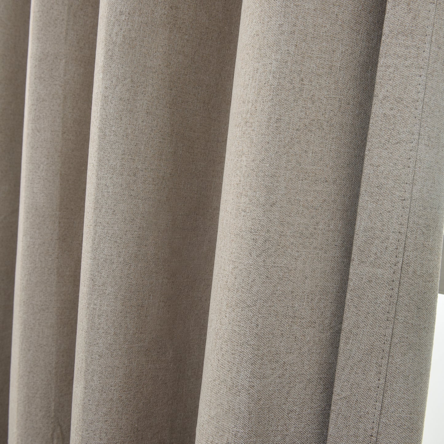 וילון רינג דמוי פשתן האפלה מלאה מיכל 260*140 קפה - זוג