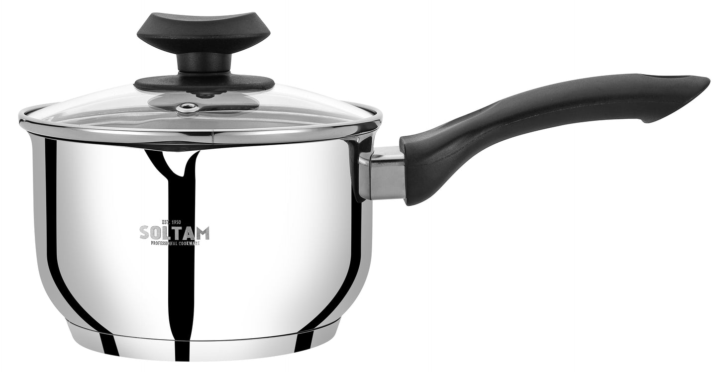 קלחת נירוסטה 10*16 סמ 1.8 ליטר מכסה נירוסטה Alon