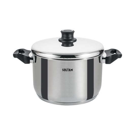 סיר נירוסטה 19*26 סמ 10 ליטר מכסה נירוסטה Alon