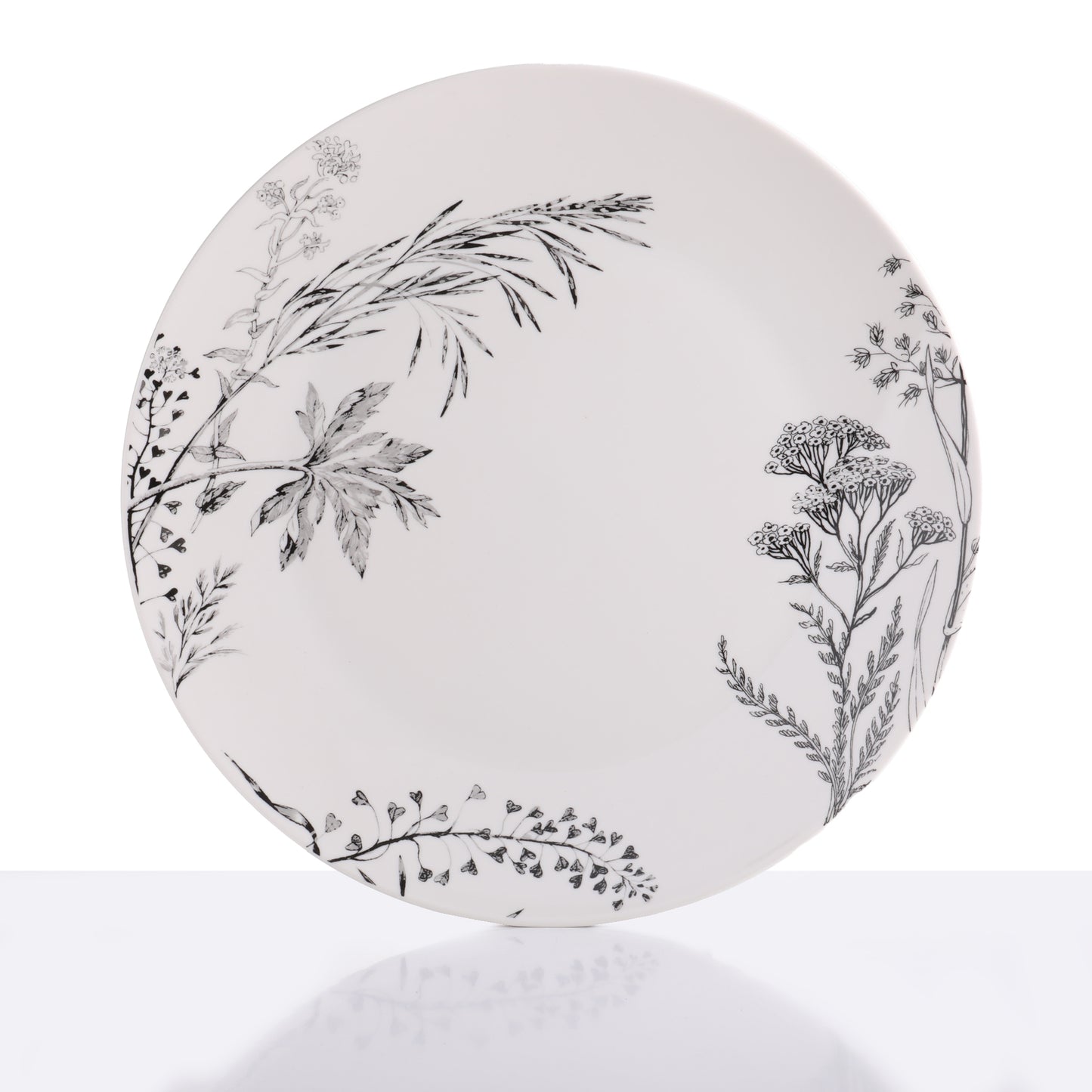 צלחת מנה עיקרית 25.5 סמ פרחים פורצלן ניו בון Casual