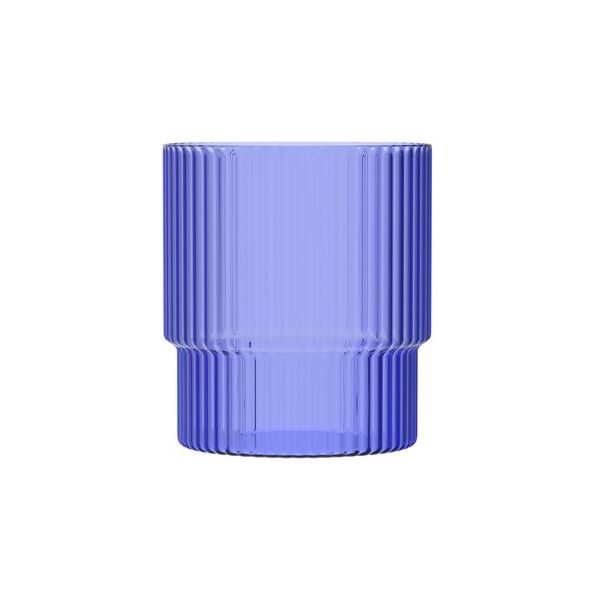 כוס זכוכית 350 מל כחולה Colored SW