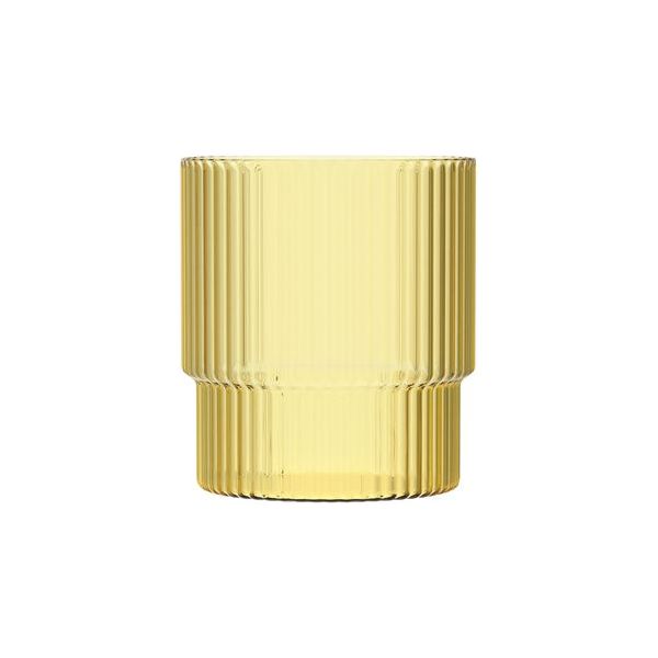 כוס זכוכית 350 מל צהובה Colored SW