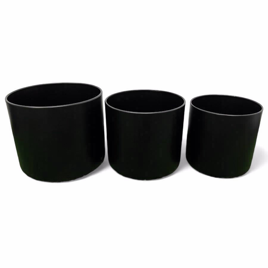 מעמד עציץ שחור בינוני