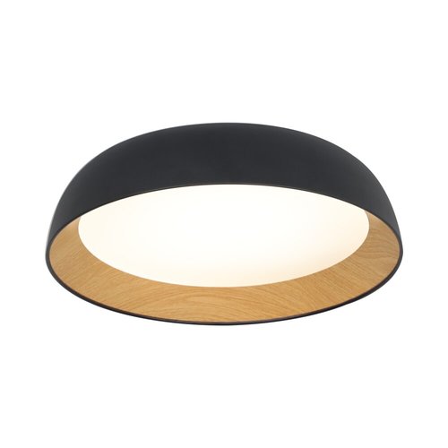 גוף תאורה צמוד תקרה שחור+עץ OREN 45W 45CM 3CCT