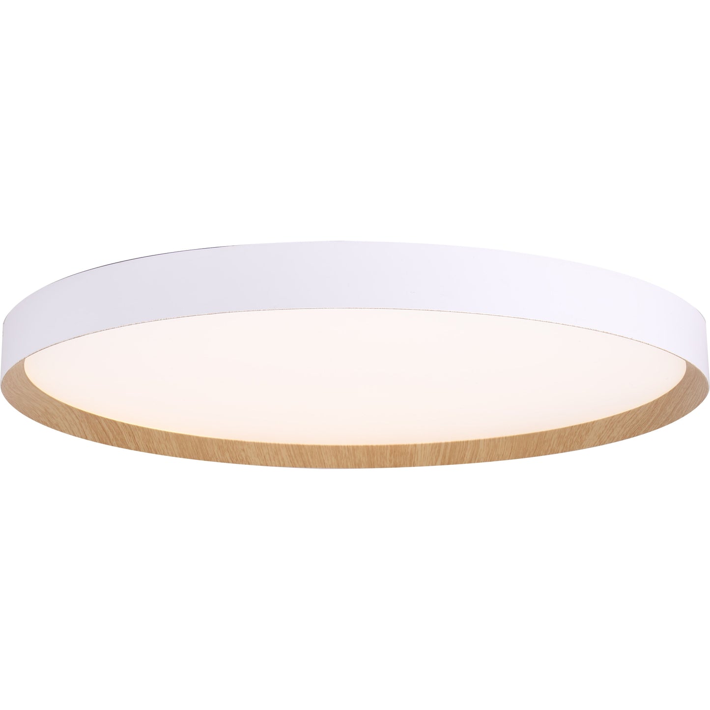 גוף תאורה צמוד תקרה לבן+עץ MAYA 60W 60CM 3CCT