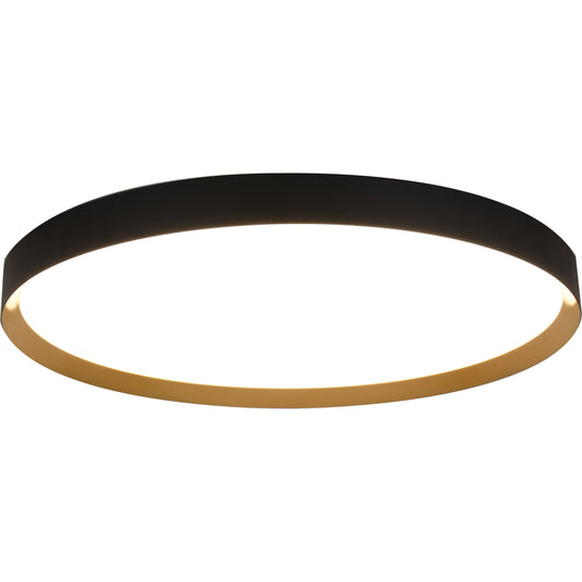 גוף תאורה צמוד תקרה שחור+זהב MAYA 60W 60CM 3CCT