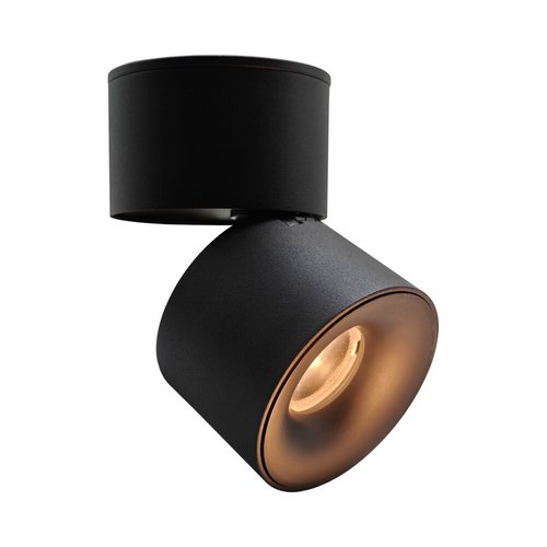 גוף תאורה צמוד תקרה צילינדר נפתח שחור LORI 12W אור חם