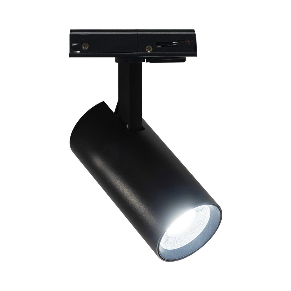 גוף תאורה ספוט לפס צבירה חד פאזי - שחור MIKA 15W 3CCT