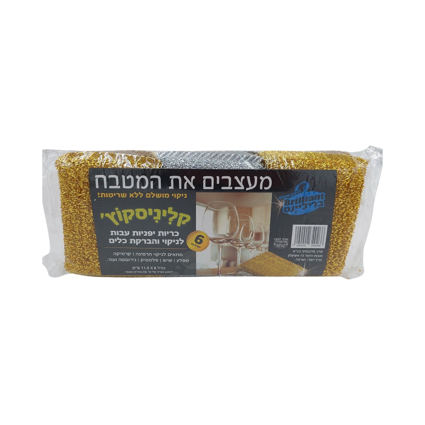 כריות קרצוף 6 יחידות