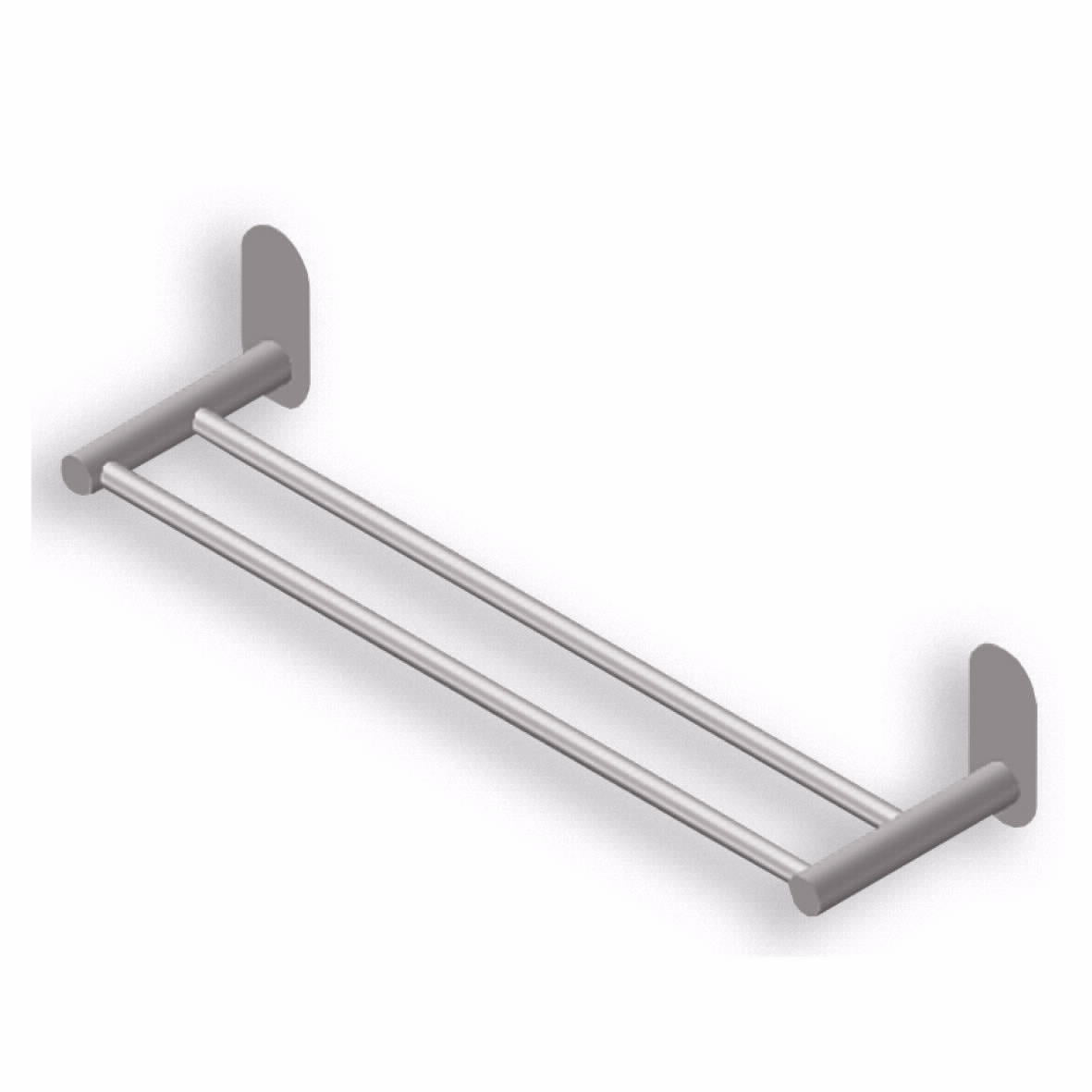 מוט כפול לתליית מגבות אינארי כסף מט