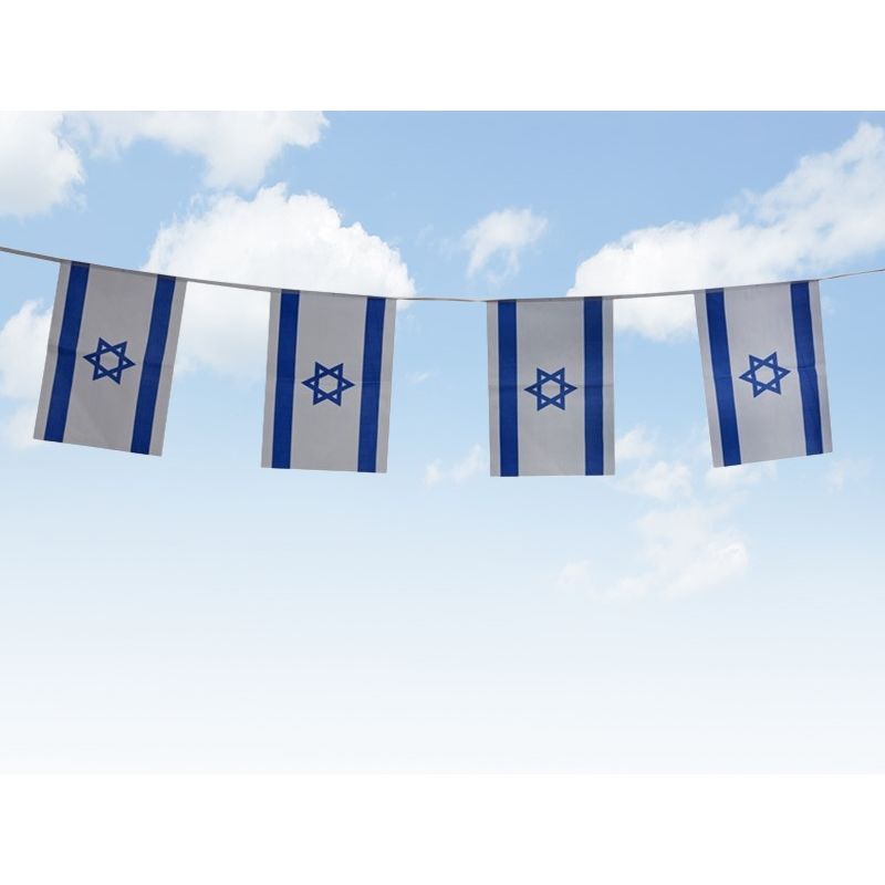 דגל ישראל מרובע 30X40 שרשרת 3 מטר