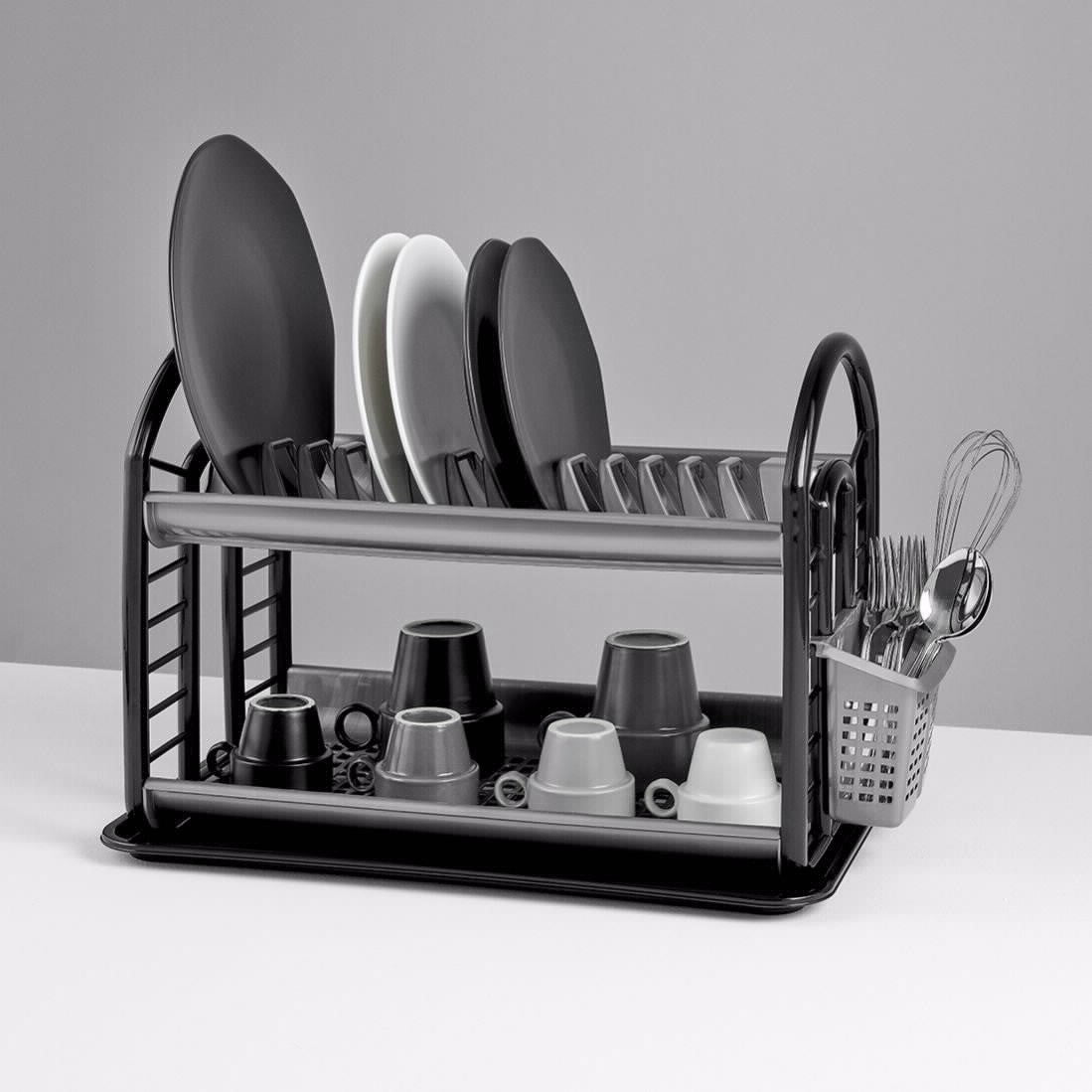 מייבש כלים חדש דו קמותי פלסטיק אפור